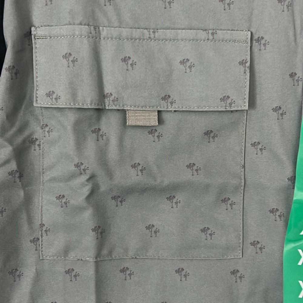 NEW XL MENS SHORT SLEEVE VOYAGER GREEN BUTTON FRONT SHIRT DBL POCKET -VELCRO - Picture 6 of 14